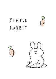 簡單的 兔子 灰色的