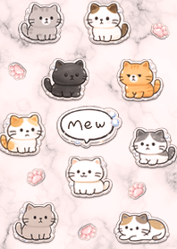 Cute and Loose Cats (Baby Pink)