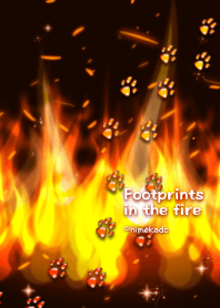 Footprints in the fire (paw pads)
