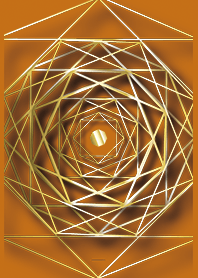 オレンジ : 風水〈陰と陽〉八角形