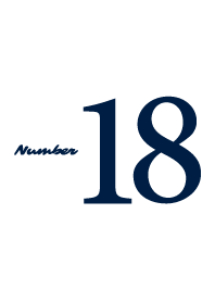 Number 18 White X Dark Navy