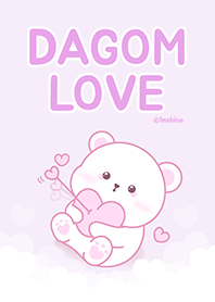 シンプルな紫色のかわいい可愛いクマDAGOM