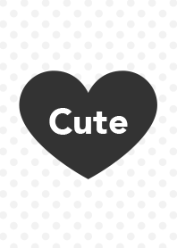 Cute heart(black)
