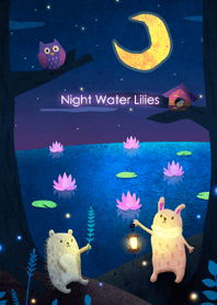 - Night Water Lilies -