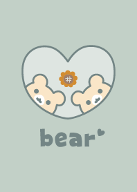 くまひまわり[くすみグリーン]