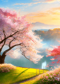 優美な春の風景の着せかえ(Spring-498)