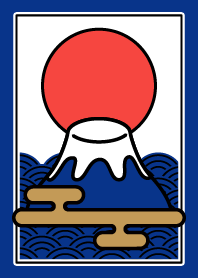 Simple / Mt.Fuji / Navy x Red