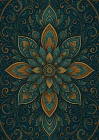 Gilded Lotus Mandala | Emerald Green