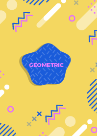 Flat Geometric Cream Can Yellow