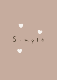 Small heart and beige.