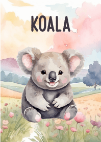Koala In Flower Theme