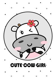 かわいい牛の少女