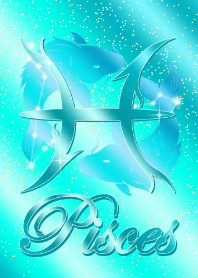 Zodiac signs Pisces2 right blue