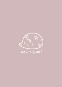 Hedgehog -snow crystal- smoky pink