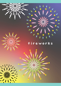 Night of Fireworks02 on blue