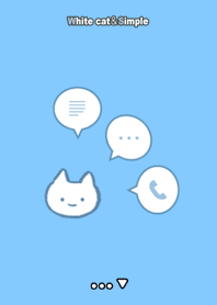 White cat & Simple type B light blue