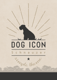 DOG ICON - シュナウザー - BLACK