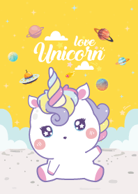 Unicorns Love Galaxy Yellow