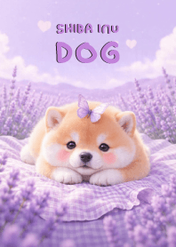 Cute Shiba Inu In Lavender