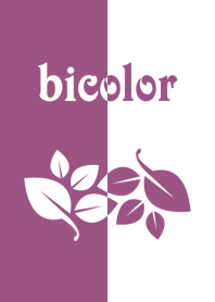 BICOLOR [GreenLeaves] Purple&White 155