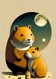 Ukiyo-e - Capybara 5d3A87