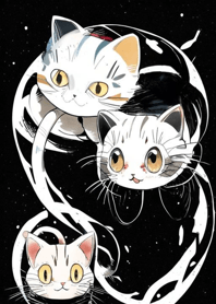 Q version cute cat 44546E