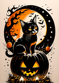 halloween cat 70031c