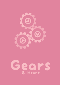 Shape Gears&Heart Pale cherry pink