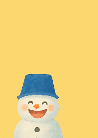 Expressive snowman6 on light yellow