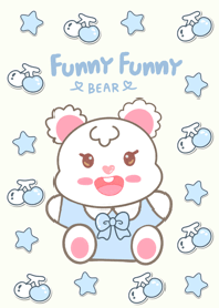 Funny Funny Bear cute blue 3