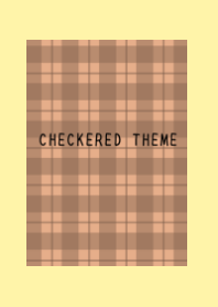 DUSTY ORANGE CHECKERED THEME-LIGHT YEL