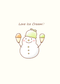 Snowman and Ice cream* -melon-