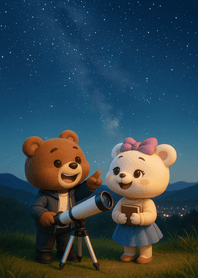 Stargazing Night With My Bear