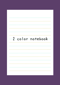 2 COLOR NOTEBOOKj-LB&YEL GR-DEEP PURPLE