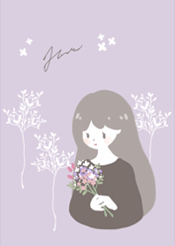 Mini bouquet and girl3