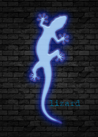 blue glowing lizard 24