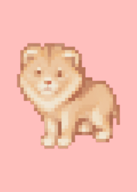 Lion Pixel Art Theme  Pink 02