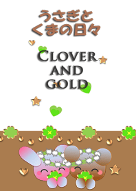Rabbit and bear daily<Clover and gold>