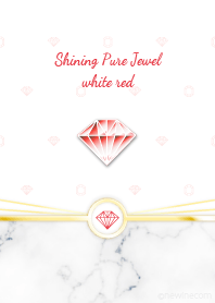Shining Pure Jewel white red