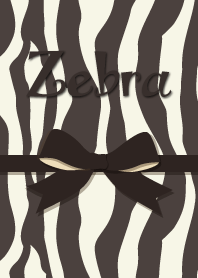 Zebra pattern and ribbon: Beige & Brown