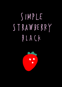 簡單的 草莓 黑色的