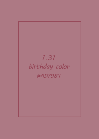 birthday color - January 31