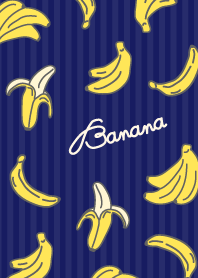 バナナ-紺ストライプ-