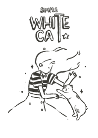 Simple: Monochrome White Cat