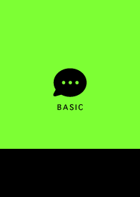 Simple&Basic/ Black & Neon Green