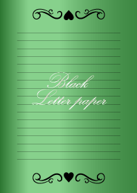 Black Letter paper *GLOSSYGREEN 3*