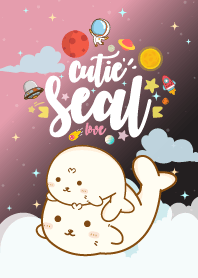 เจ้าแมวน้ำอุ๋งๆ กาแล็กซี่ สีดำชมพู