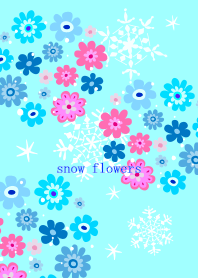 雪の結晶と花の着せ替え