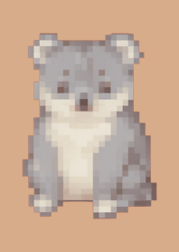 Koala Pixel Art Theme  Beige 02