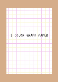 2 COLOR GRAPH PAPER/PINK&YEL/LIGHT BROWN